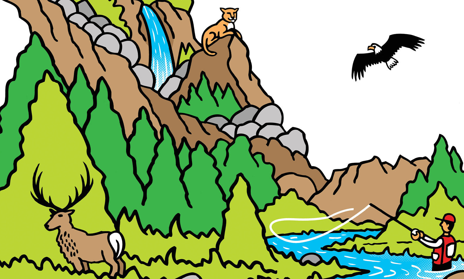 Due West Press "Idaho" 10-Color Screen Print