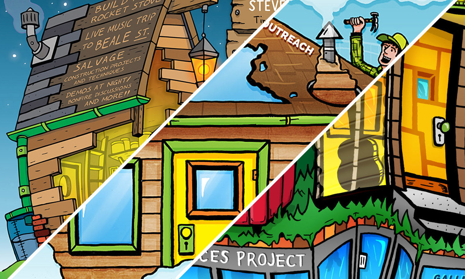 "Tiny House Workshops" Event Identity Series