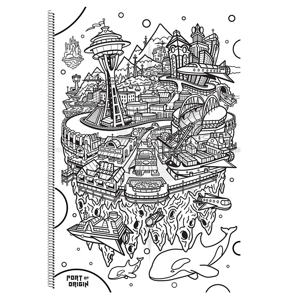 "Sky's The Limit, Vol.1" Coloring Book + Tracing Paper