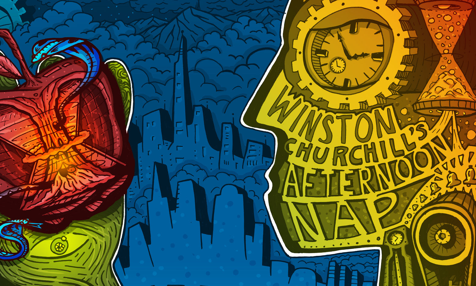 "Winston Churchill's Afternoon Nap" Editorial Concept
