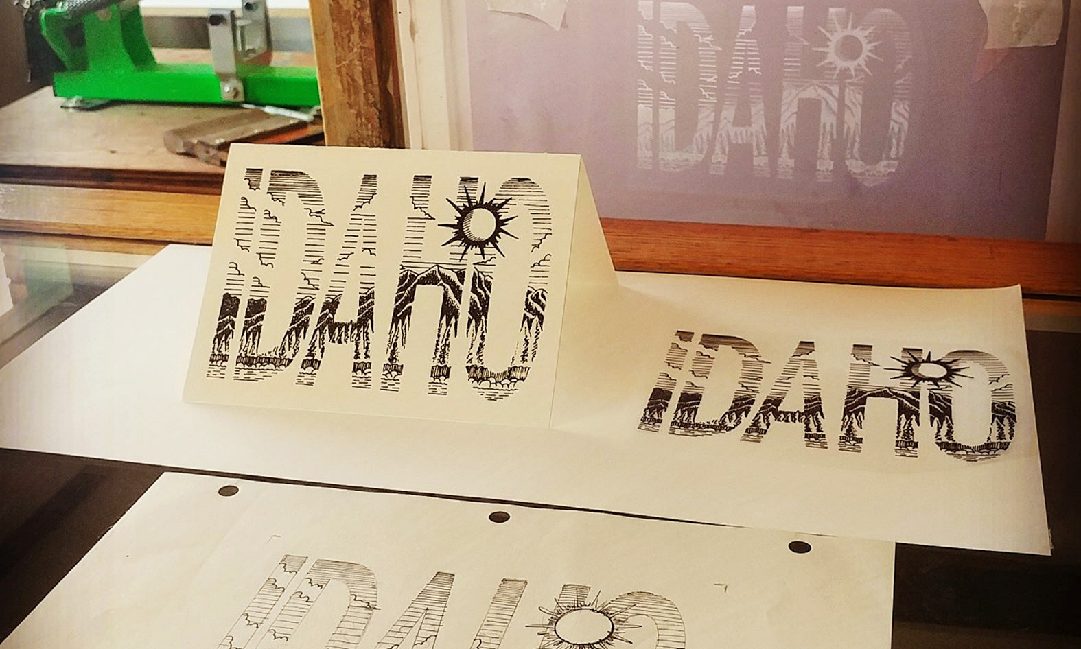 Due West Press "Idaho" Greeting Card
